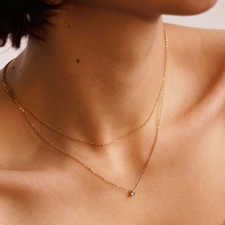 Colar Duplo Zircónia