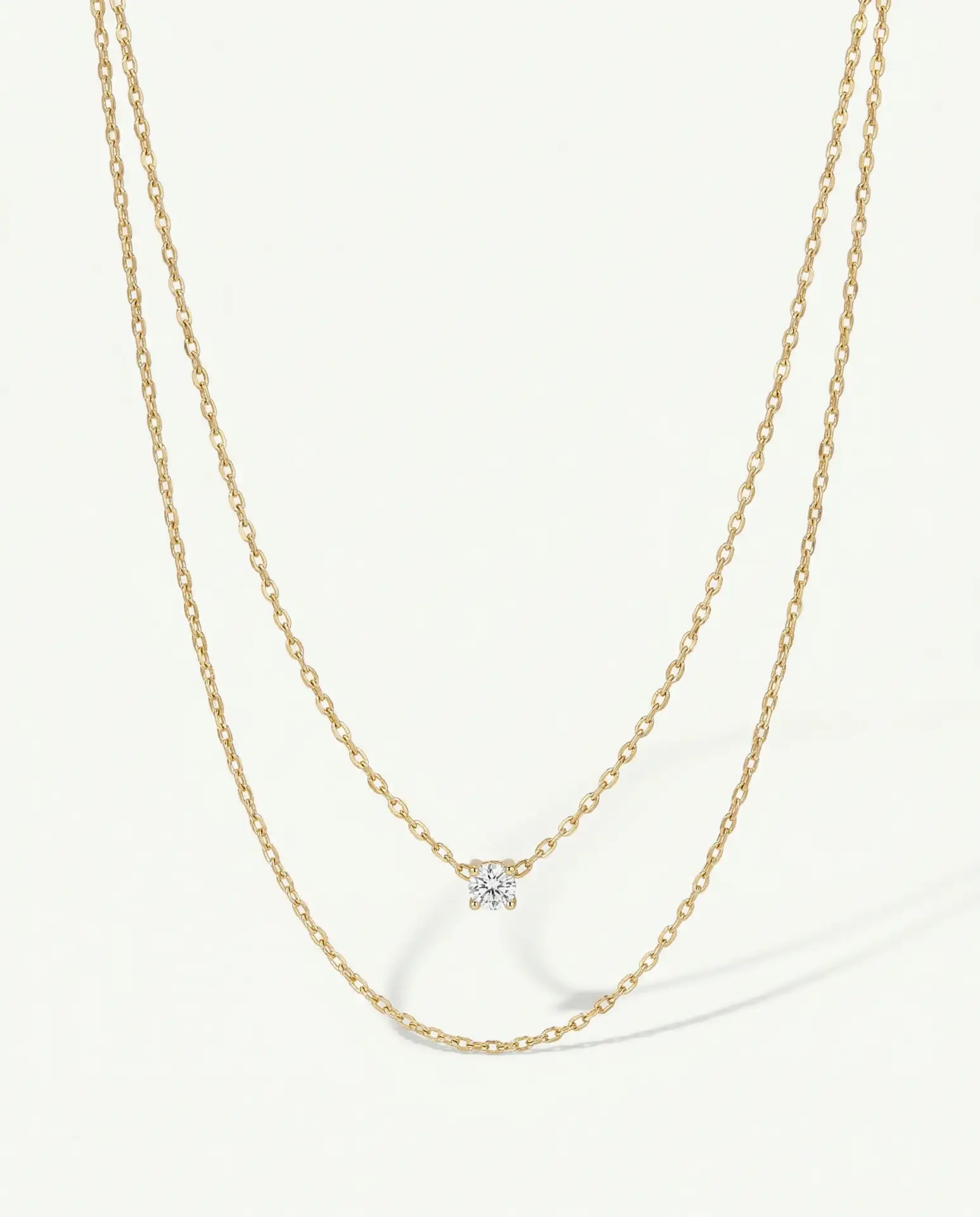 Colar Duplo Zircónia